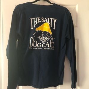 Navy salty god long sleeve T-shirt size large